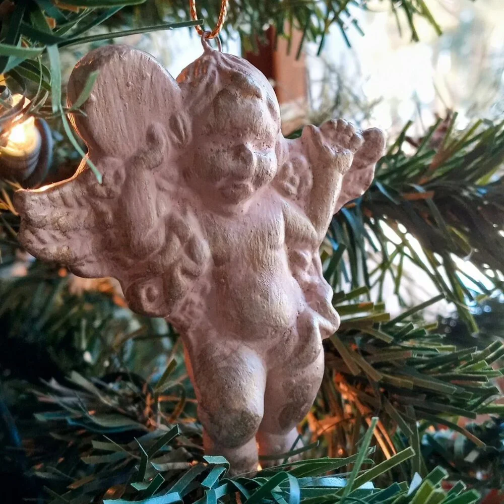 ⚡FINAL SALE⚡Nice Set of 6 Beautiful Cherub Angel Vintage Christmas Ornaments - Picture 7 of 7